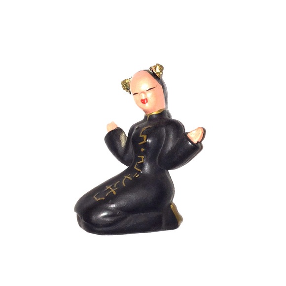 Vintage Other - VTG • Asian Lady Figurine •